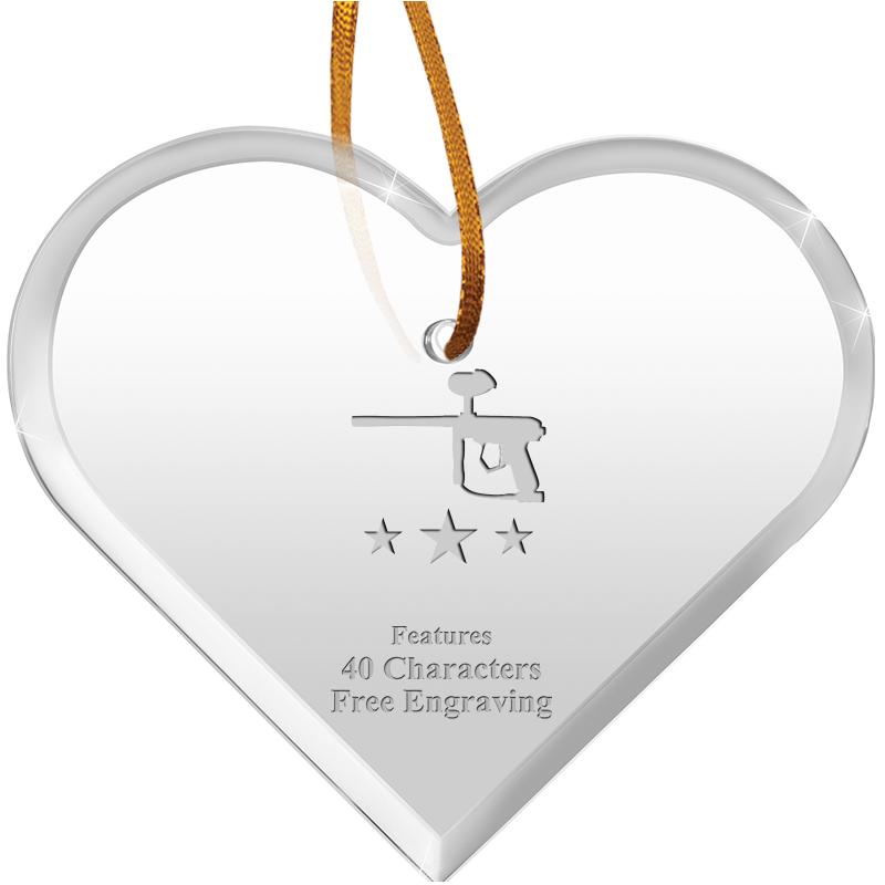 3 1/2"X 3" HEART ACRYLIC ORNAM