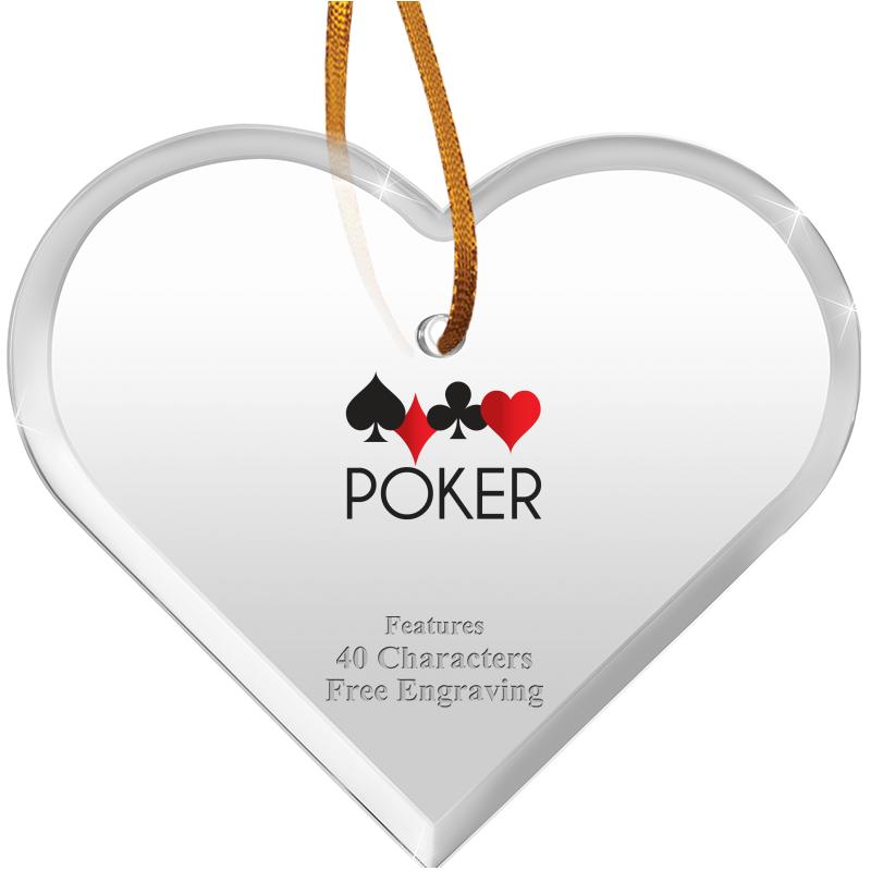 3 1/2"X 3" HEART ACRYLIC ORNAM