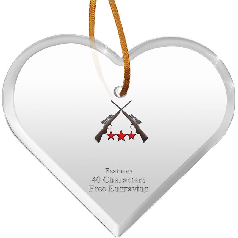 3 1/2"X 3" HEART ACRYLIC ORNAM