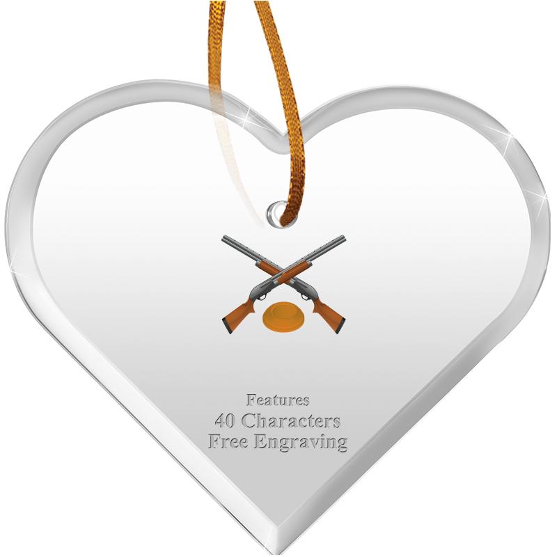 3 1/2"X 3" HEART ACRYLIC ORNAM