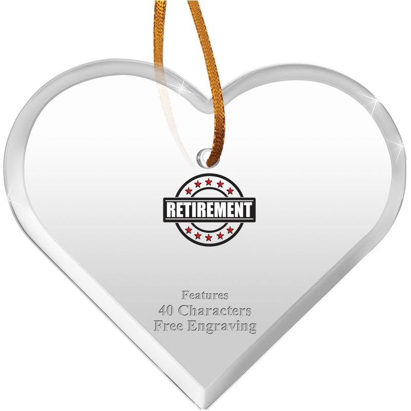 3 1/2"X 3" HEART ACRYLIC ORNAM