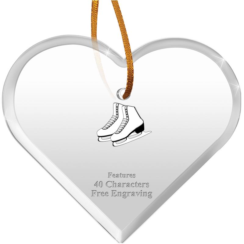 3 1/2"X 3" HEART ACRYLIC ORNAM