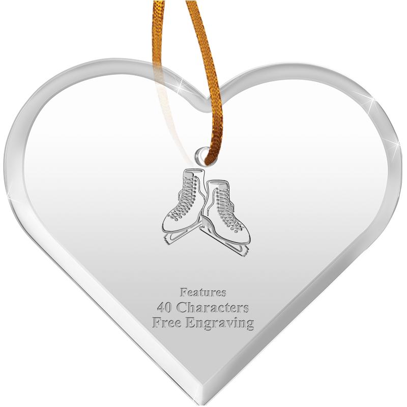 3 1/2"X 3" HEART ACRYLIC ORNAM