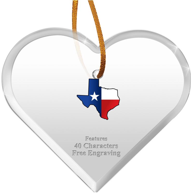 3 1/2"X 3" HEART ACRYLIC ORNAM