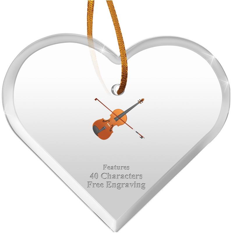 3 1/2"X 3" HEART ACRYLIC ORNAM