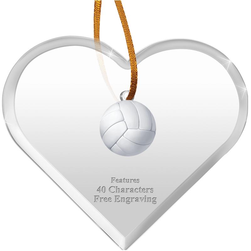 3 1/2"X 3" HEART ACRYLIC ORNAM