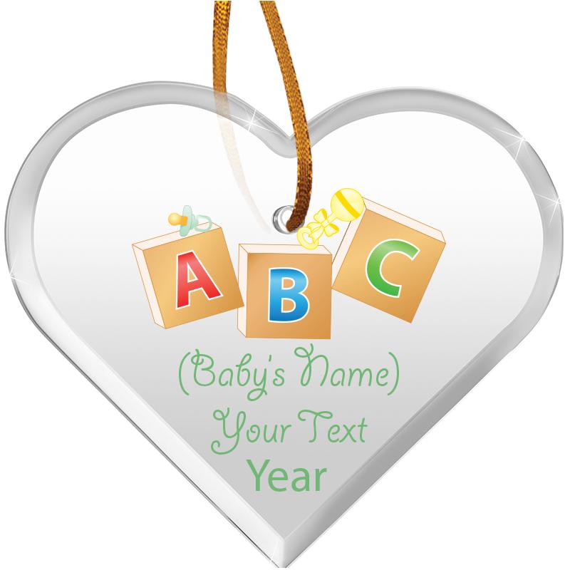 3.5" HEART ACR COLOR PRINT ORN