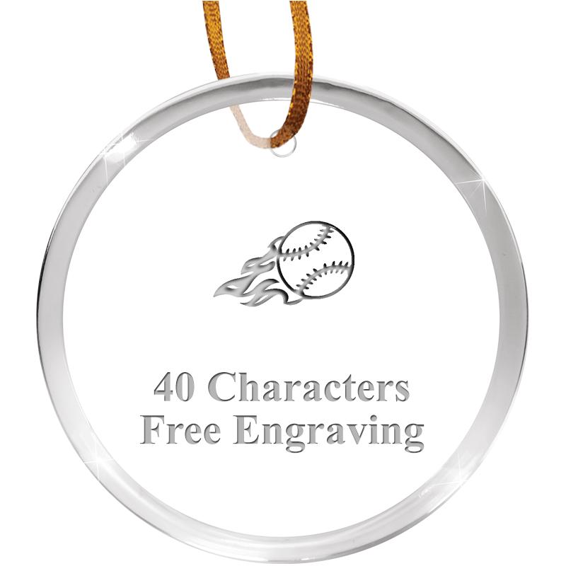3 1/4" ROUND ACRYLIC ORNAMENT