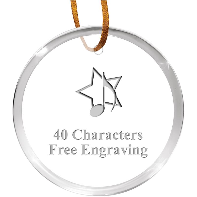 3 1/4" ROUND ACRYLIC ORNAMENT