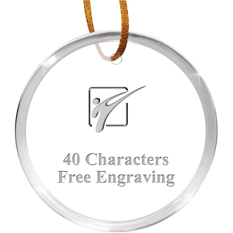 3 1/4" ROUND ACRYLIC ORNAMENT