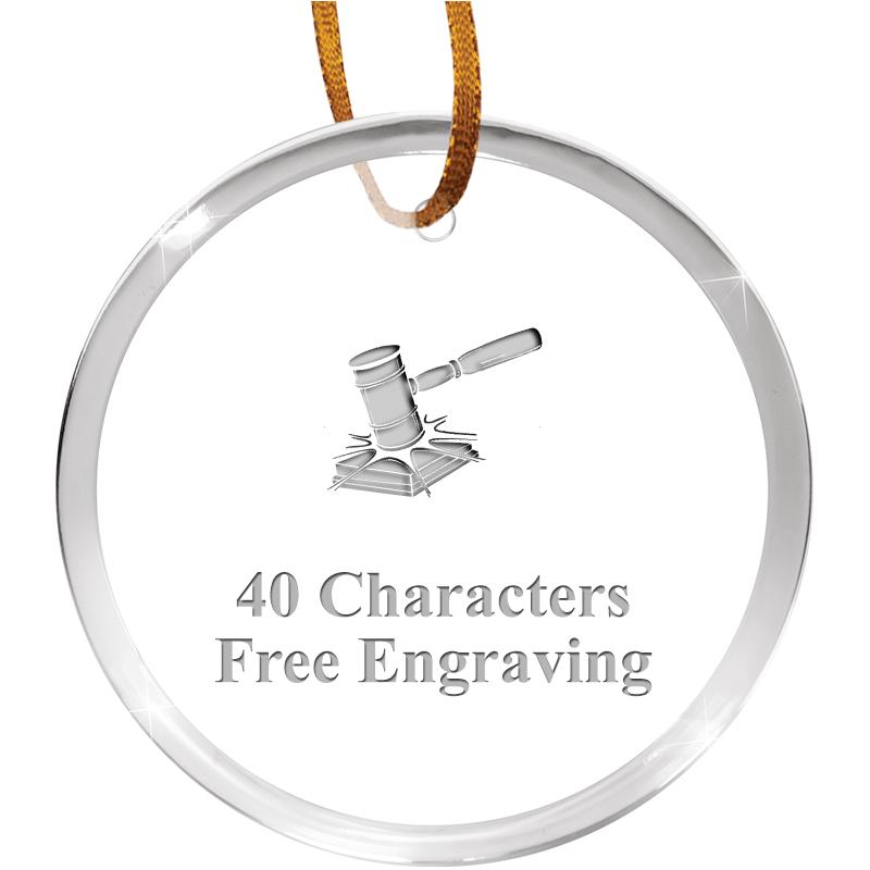 3 1/4" ROUND ACRYLIC ORNAMENT