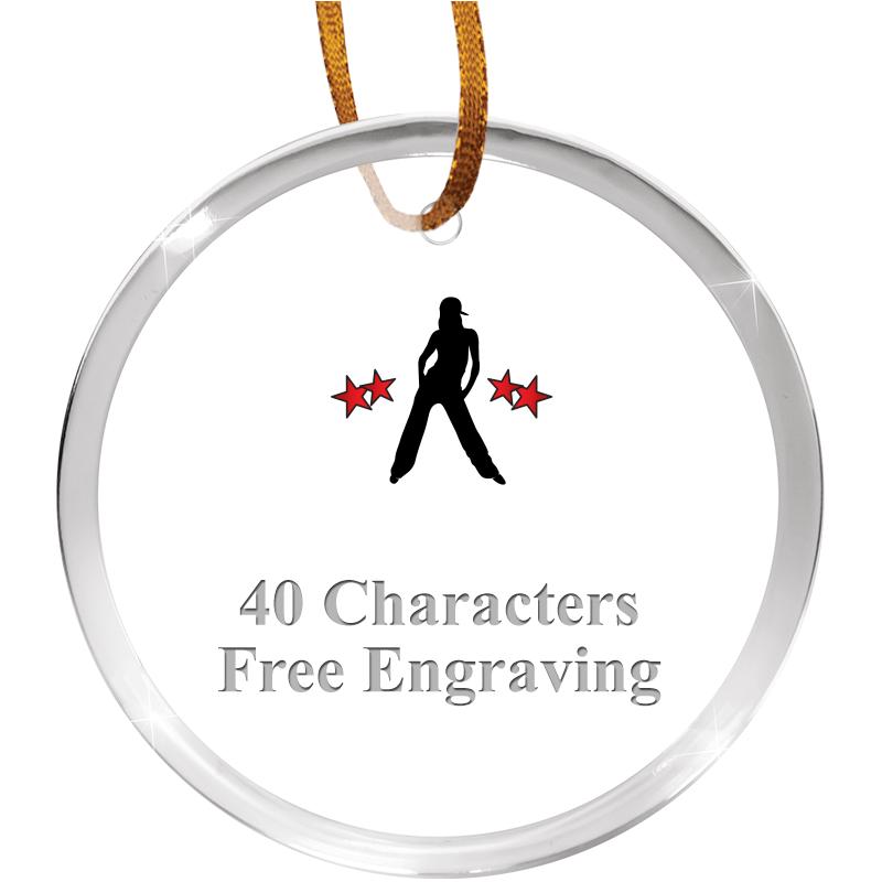 3 1/4" ROUND ACRYLIC ORNAMENT