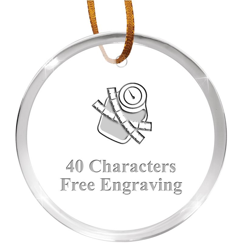 3 1/4" ROUND ACRYLIC ORNAMENT