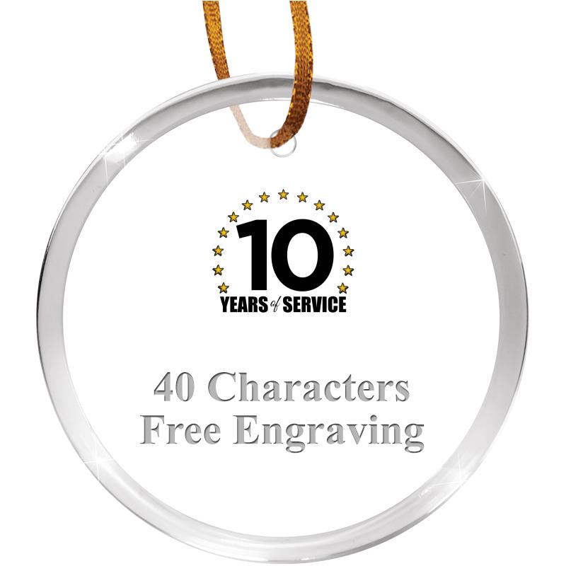 3 1/4" ROUND ACRYLIC ORNAMENT