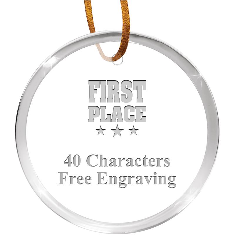 3 1/4" ROUND ACRYLIC ORNAMENT