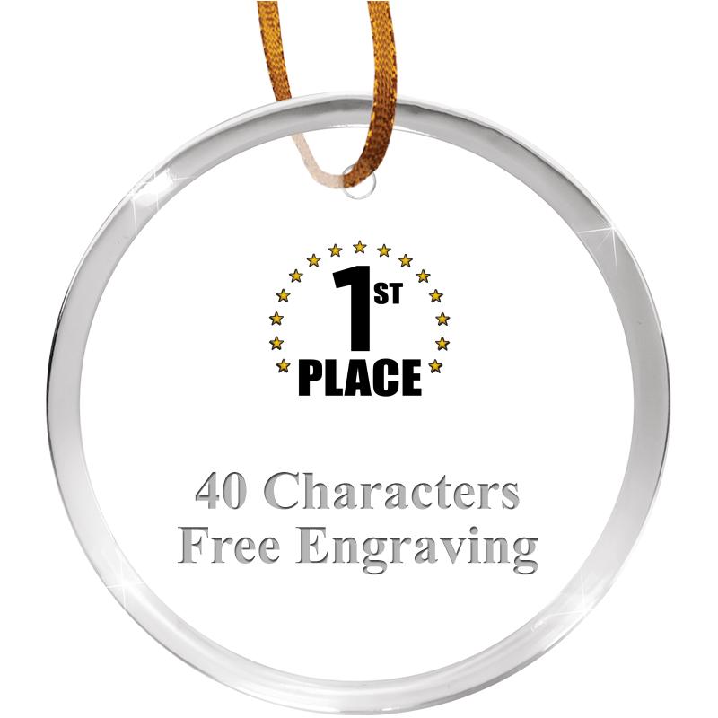 3 1/4" ROUND ACRYLIC ORNAMENT