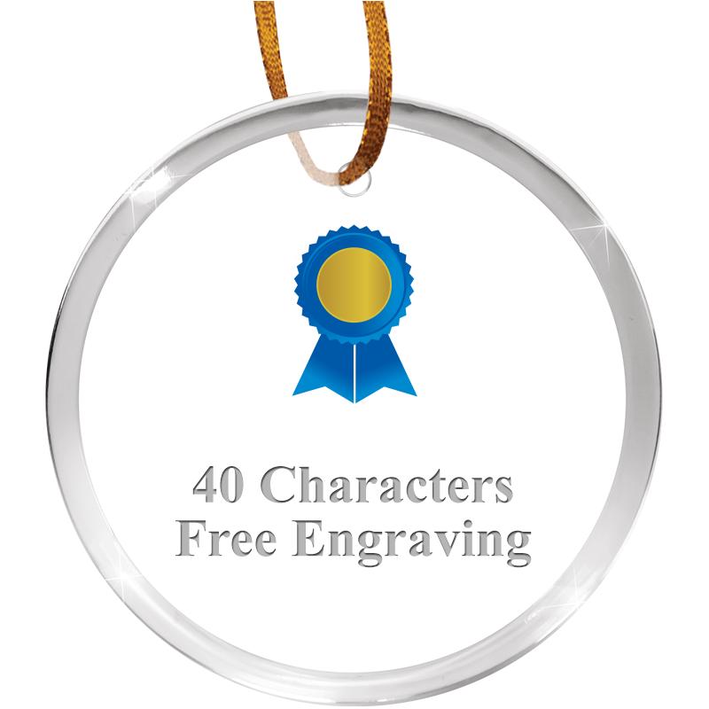 3 1/4" ROUND ACRYLIC ORNAMENT