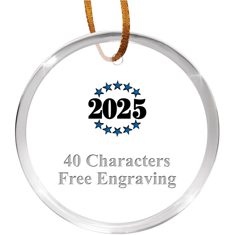 3 1/4" ROUND ACRYLIC ORNAMENT