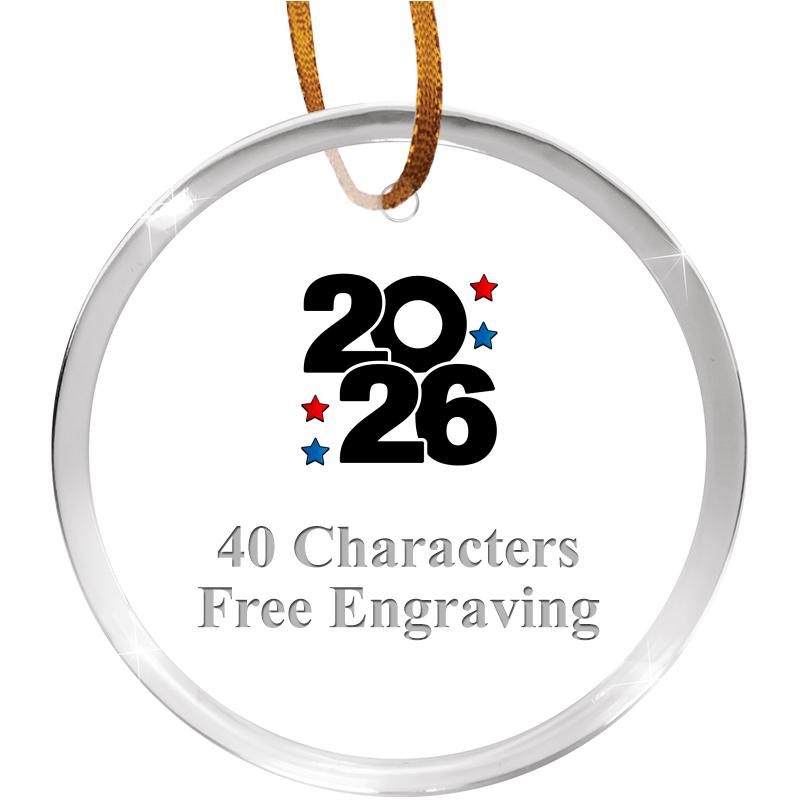 3 1/4" ROUND ACRYLIC ORNAMENT