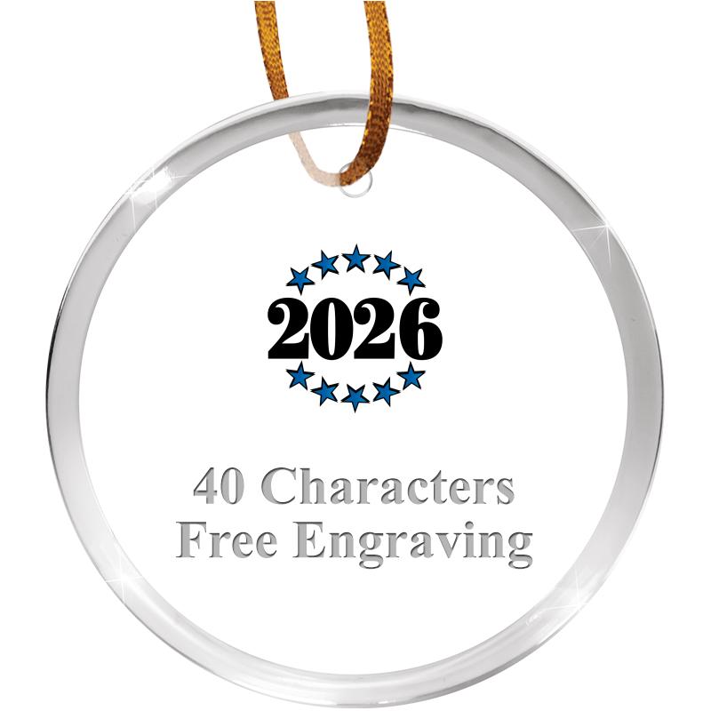 3 1/4" ROUND ACRYLIC ORNAMENT