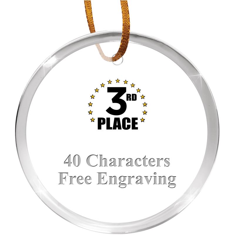 3 1/4" ROUND ACRYLIC ORNAMENT