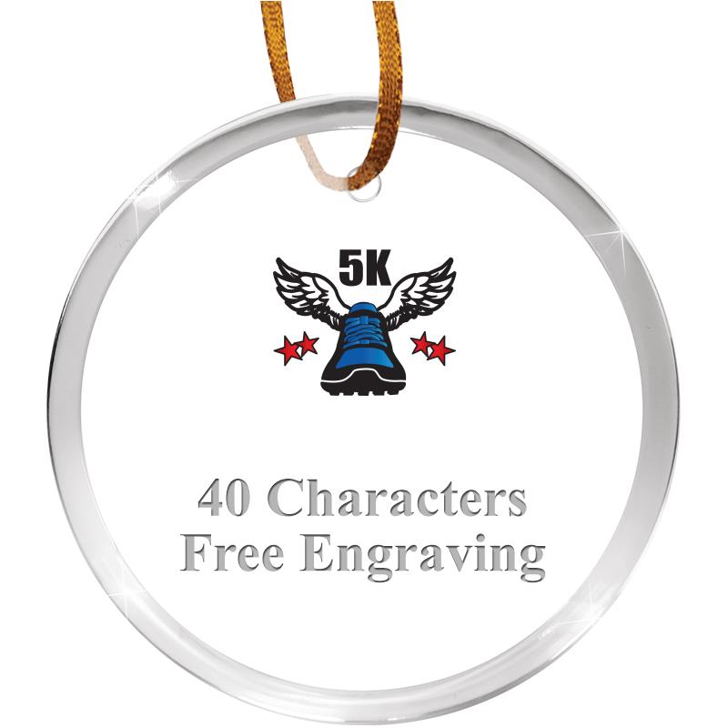 3 1/4" ROUND ACRYLIC ORNAMENT