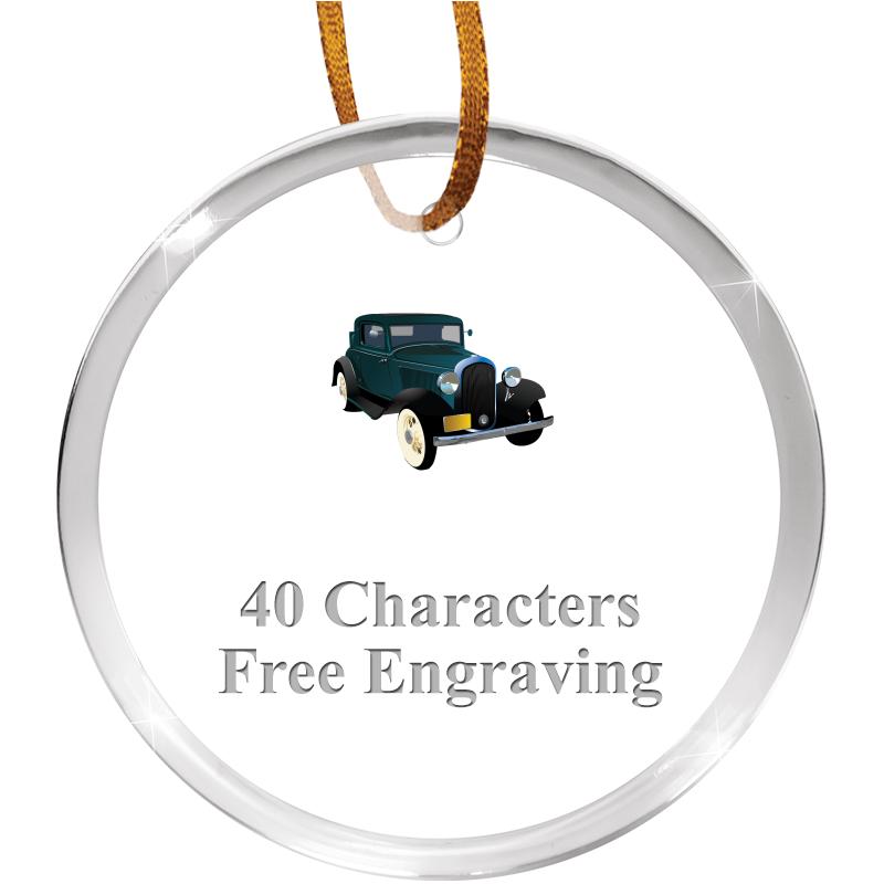 3 1/4" ROUND ACRYLIC ORNAMENT