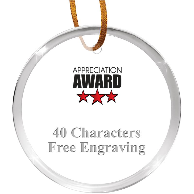 3 1/4" ROUND ACRYLIC ORNAMENT