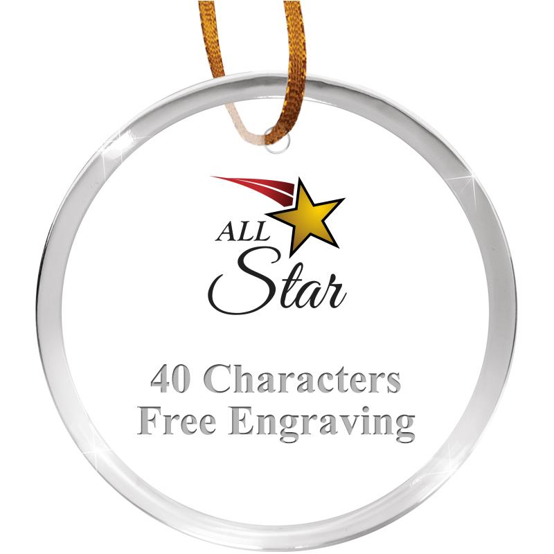 3 1/4" ROUND ACRYLIC ORNAMENT