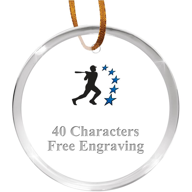 3 1/4" ROUND ACRYLIC ORNAMENT