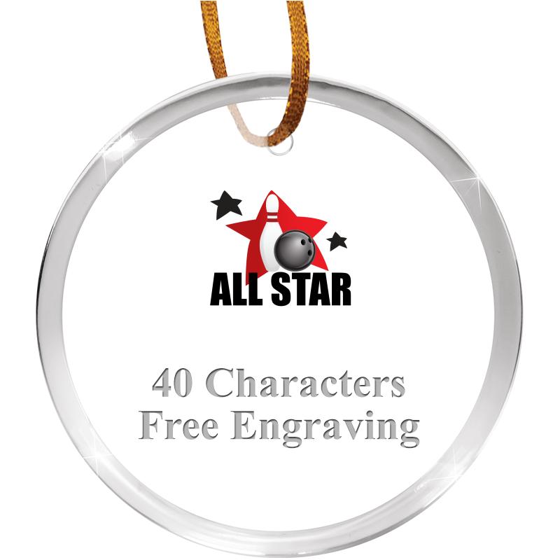 3 1/4" ROUND ACRYLIC ORNAMENT