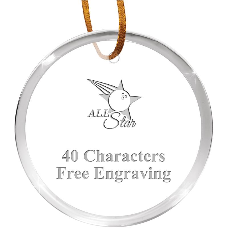 3 1/4" ROUND ACRYLIC ORNAMENT