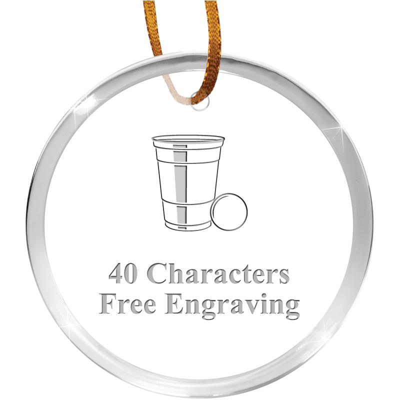 3 1/4" ROUND ACRYLIC ORNAMENT