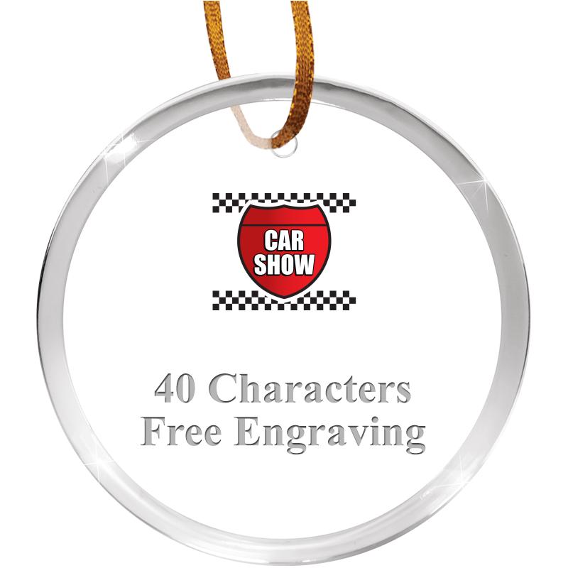 3 1/4" ROUND ACRYLIC ORNAMENT