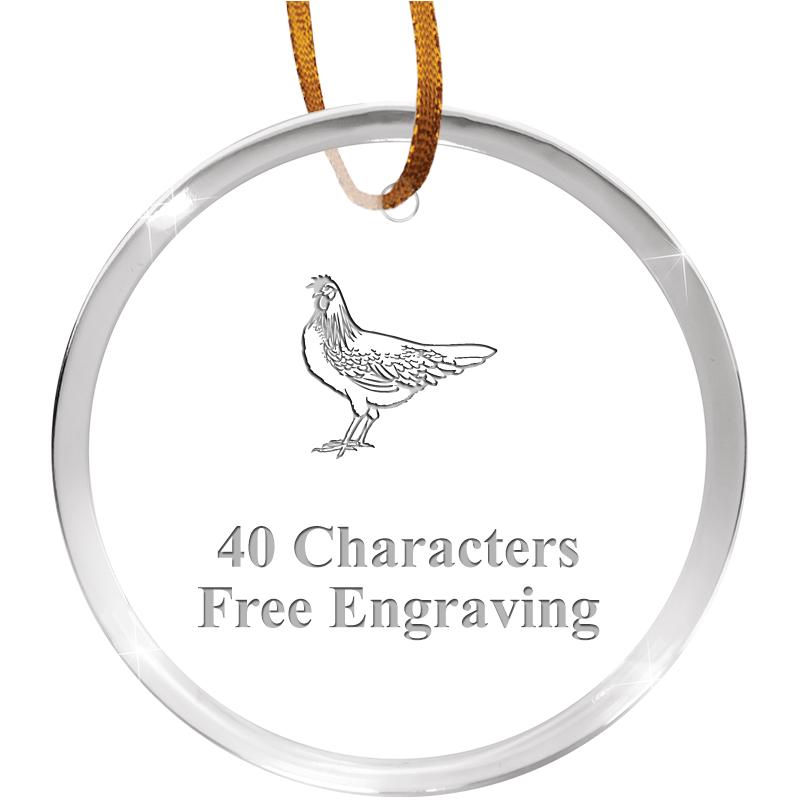 3 1/4" ROUND ACRYLIC ORNAMENT