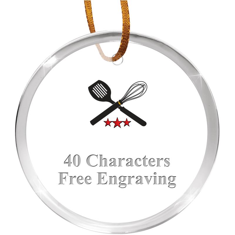 3 1/4" ROUND ACRYLIC ORNAMENT