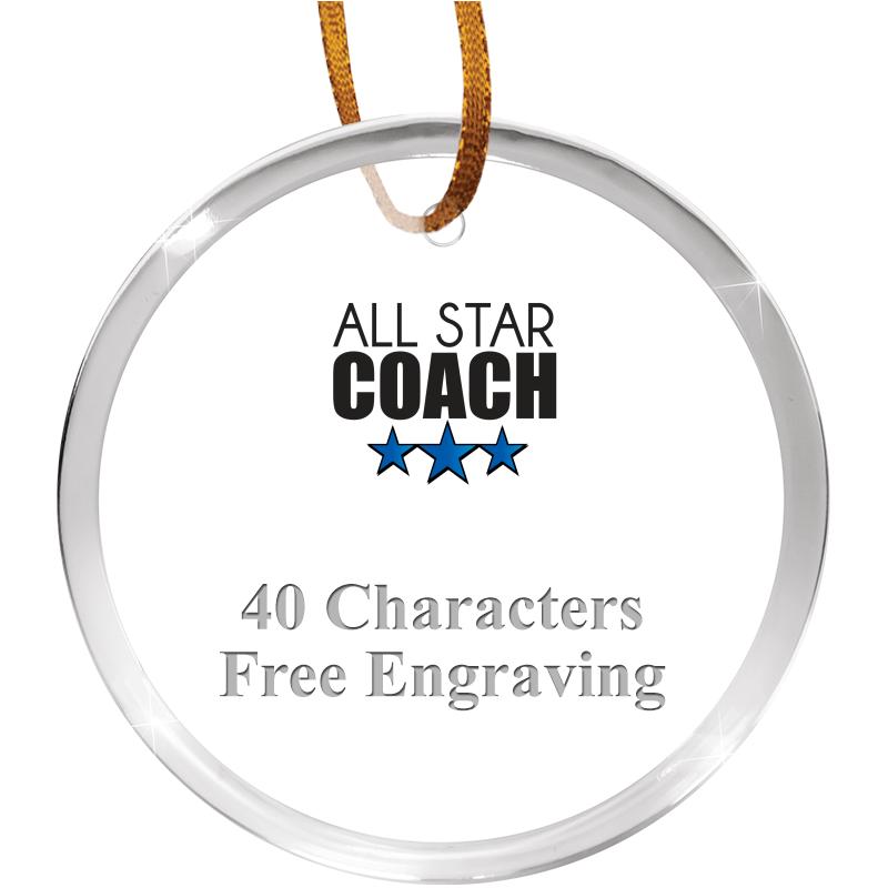 3 1/4" ROUND ACRYLIC ORNAMENT
