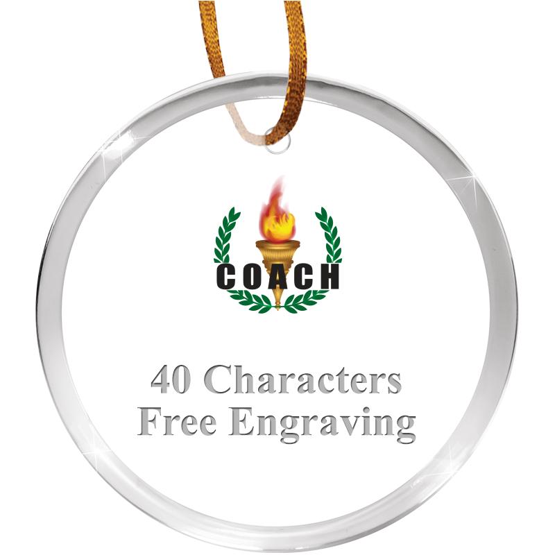 3 1/4" ROUND ACRYLIC ORNAMENT