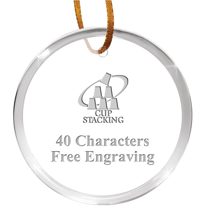 3 1/4" ROUND ACRYLIC ORNAMENT