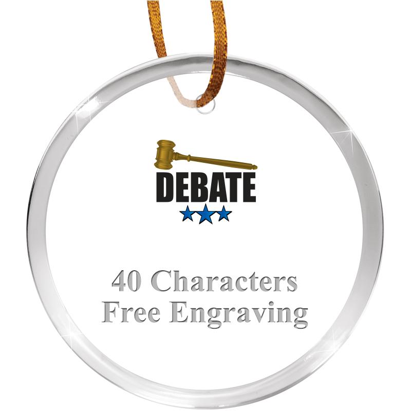 3 1/4" ROUND ACRYLIC ORNAMENT