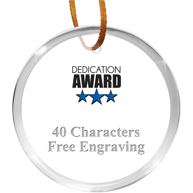 3 1/4" ROUND ACRYLIC ORNAMENT