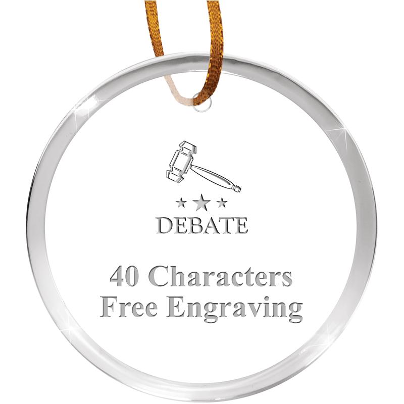 3 1/4" ROUND ACRYLIC ORNAMENT