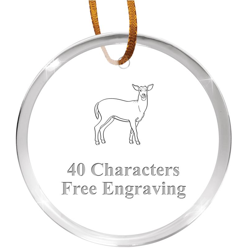 3 1/4" ROUND ACRYLIC ORNAMENT