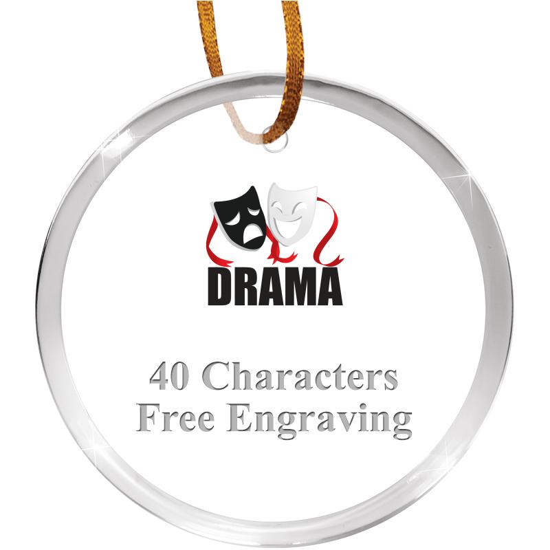 3 1/4" ROUND ACRYLIC ORNAMENT