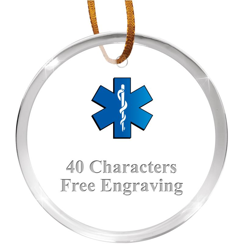 3 1/4" ROUND ACRYLIC ORNAMENT