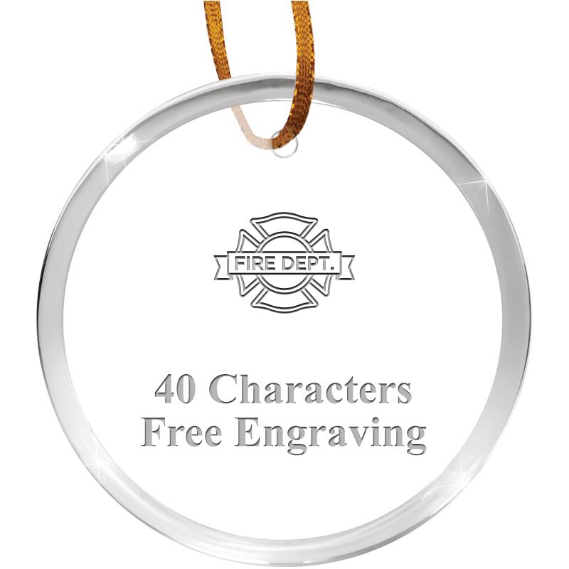 3 1/4" ROUND ACRYLIC ORNAMENT