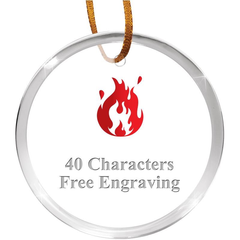 3 1/4" ROUND ACRYLIC ORNAMENT