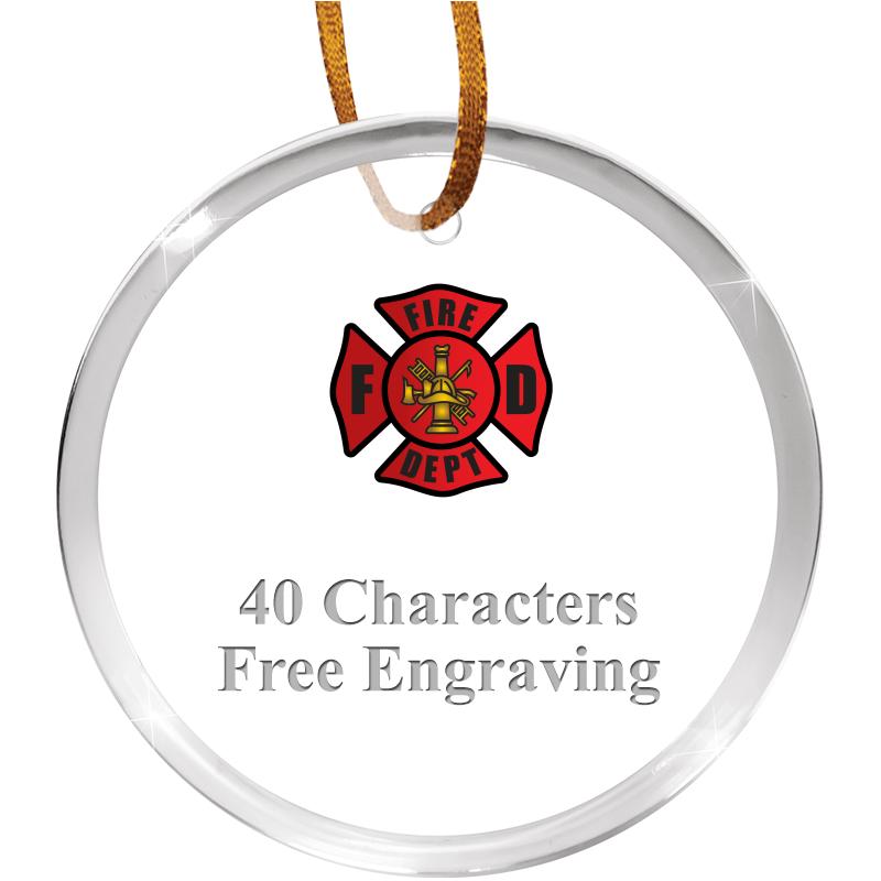 3 1/4" ROUND ACRYLIC ORNAMENT