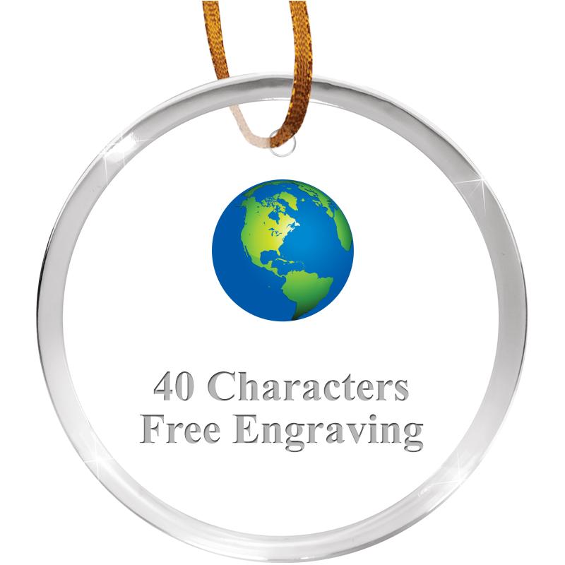 3 1/4" ROUND ACRYLIC ORNAMENT