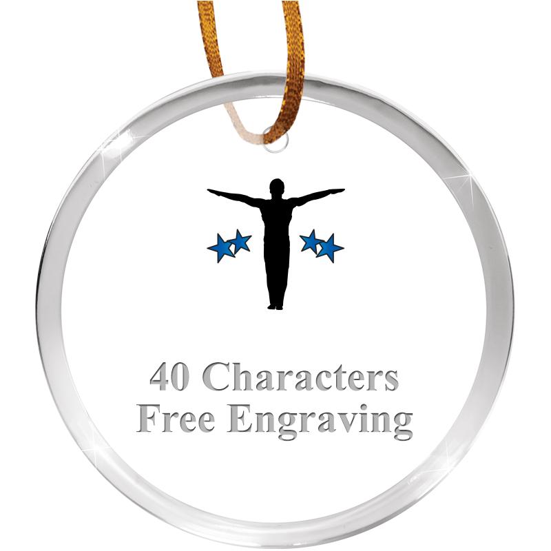 3 1/4" ROUND ACRYLIC ORNAMENT